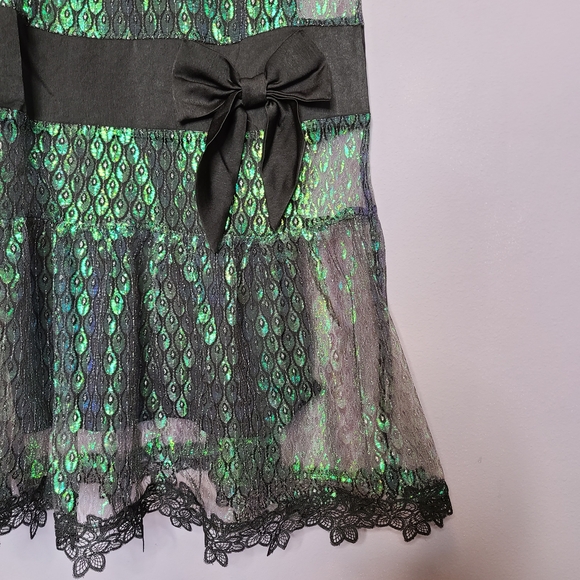 Unique Vintage Peacock Flapper Dress - Picture 9 of 16